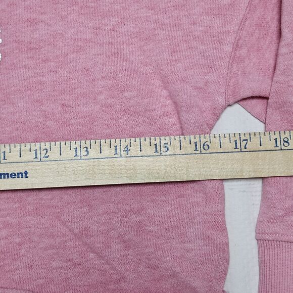 Old Navy Oversize Cropped Hoodie Girls 6-7 Sparkle Strawberry Vintage Raw Hem - Picture 6 of 7